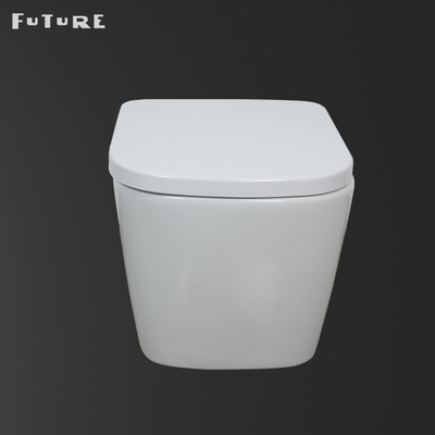 โถสุขภัณฑ์อัจฉริยะความหนาแน่นสูง Back To Wall Washdown Toilet Smooth Glazed