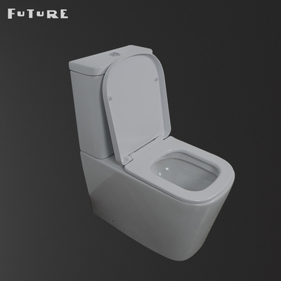 โถสุขภัณฑ์แบบปิดคู่ขนาดมาตรฐาน 837 มม. สูง 2 ชิ้น Commode