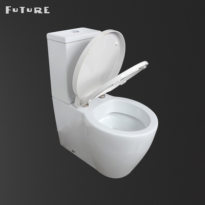 โถสุขภัณฑ์แบบแยกส่วน สีขาว 3L 6L Dual Flush Toilet ISO900 CE