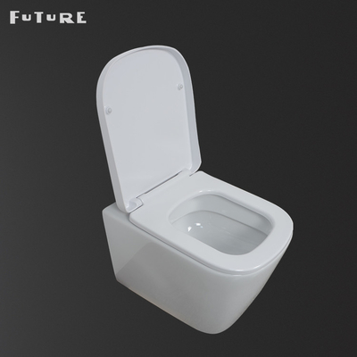 โถสุขภัณฑ์อัจฉริยะความหนาแน่นสูง Back To Wall Washdown Toilet Smooth Glazed