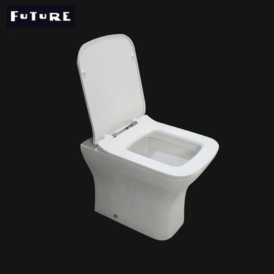 Dual Flush 3L 6L Modern Back To Wall Toilet ประหยัดน้ำแบบไม่มีขอบ WC