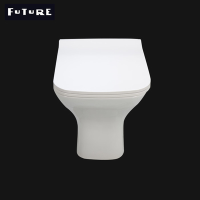 Dual Flush 3L 6L Modern Back To Wall Toilet ประหยัดน้ำแบบไม่มีขอบ WC