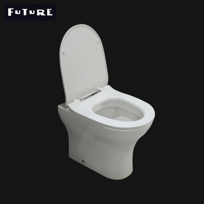 ห้องส้วม 450 มม. Back To Wall Toilet ฟลัชชิงที่มีประสิทธิภาพมาตรฐานในอุดมคติ