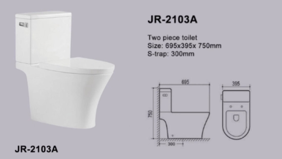 กาลักน้ำไร้ขอบ Flushing Single Piece Water Closet Automatic Deodorization
