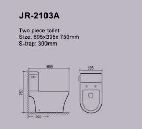 กาลักน้ำไร้ขอบ Flushing Single Piece Water Closet Automatic Deodorization